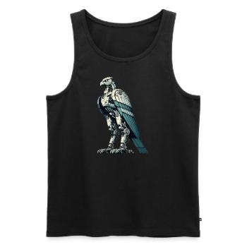 Falcon Robot, Robofalcon, Robot Falcon - Men's Premium Organic Tank Top - black - Front - Michal (187cm)