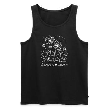 blumen🤍wiese - Männer Premium Bio Tank Top - Schwarz - Vorne - AI Model Male 178 light (178cm)