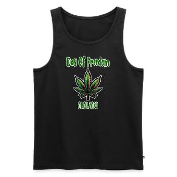 Hemp, Cannabis, Weed, Babak, Bobaz - Men's Premium Organic Tank Top - black - Front - AI Model Male 178 light (178cm)