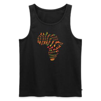 Africa Kene Ghana South African African Kente - Men's Premium Organic Tank Top - black - Front - AI Model Male 178 light (178cm)