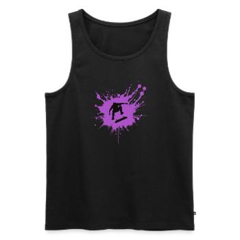 Splash Skateboard Dynamics - Men's Premium Organic Tank Top - black - Front - AI Model Male 178 light (178cm)