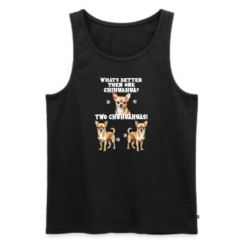 What s better than one Chihuahua? Two Chihuahuas - Men's Premium Organic Tank Top - black - Front - Michal (187cm)