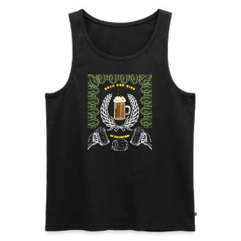 Design de bière élégant - le must-have pour les hommes - Débardeur bio Premium Homme - noir - Devant - Michal (187cm)
