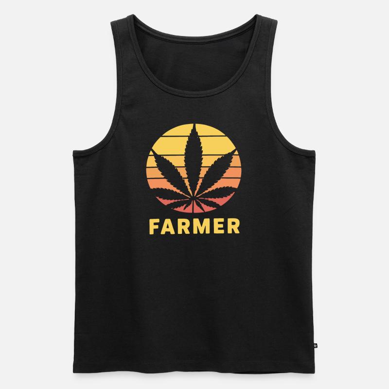 Weed Farmer - Männer Premium Bio Tank Top - Schwarz