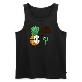 Ananas und witz - Männer Premium Bio Tank Top - Schwarz - Vorne - AI Model Male 178 light (178cm)