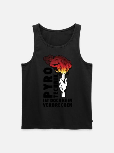 Pyrotechnik ist doch kein Verbrechen Ultras Pyro - Männer Premium Bio Tank Top - Schwarz