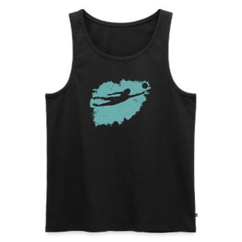 Volleyball Beach Grunge Vintage - Men's Premium Organic Tank Top - black - Front - Michal (187cm)