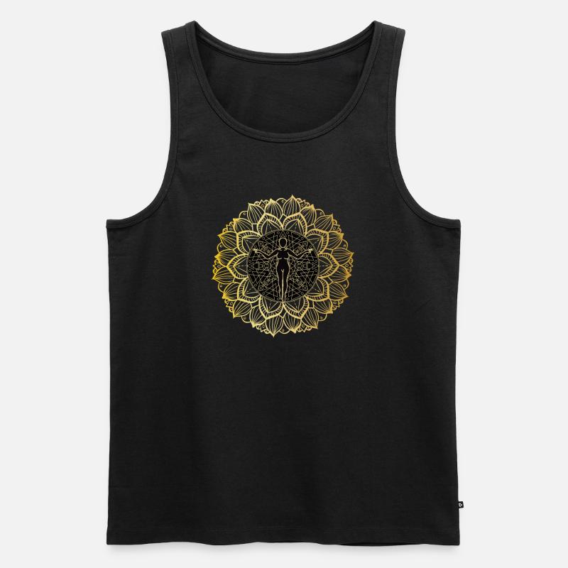 Psychedelisches Rave Design - Männer Premium Bio Tank Top - Schwarz