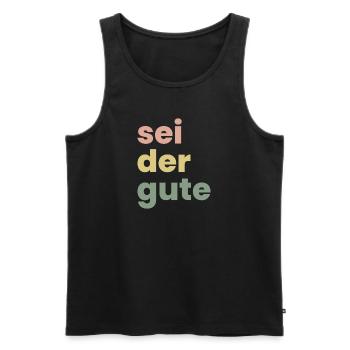 Sei Der Gute - Männer Premium Bio Tank Top - Schwarz - Vorne - Michal (187cm)