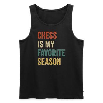 Schach ist meine Lieblingssaison Schachliebhaber - Männer Premium Bio Tank Top - Schwarz - Vorne - Michal (187cm)