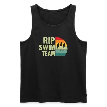 Rip Swim Team Drôle Vasectomie Récupération Cadeau - Débardeur bio Premium Homme - noir - Devant - Michal (187cm)