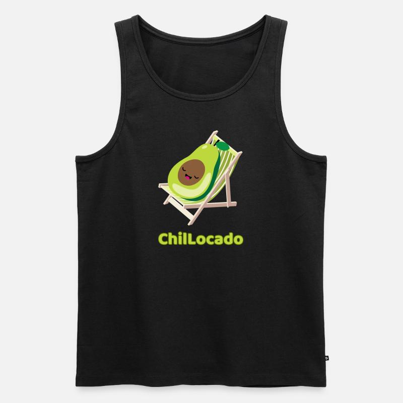 Chillocado - Männer Premium Bio Tank Top - Schwarz