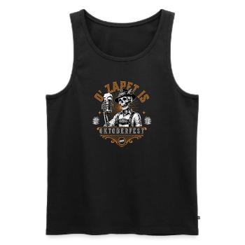 O‘ zapft is - Männer Premium Bio Tank Top - Schwarz - Vorne - AI Model Male 178 light (178cm)