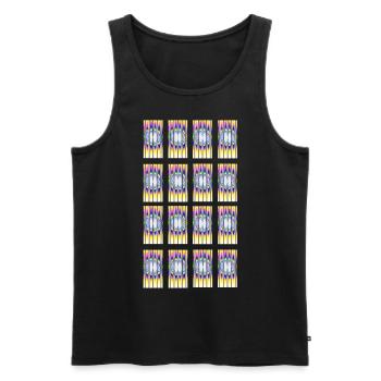 Hypnotic design Type-1 - Men's Premium Organic Tank Top - black - Front - AI Model Male 178 light (178cm)