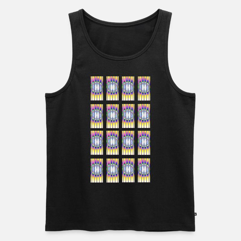 Hypnotisches Design Typ-1 - Männer Premium Bio Tank Top - Schwarz