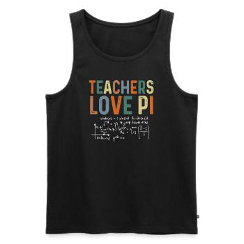 Funny Pi Day Math Teacher Shirts 3.14 Pi Symbol - Männer Premium Bio Tank Top - Schwarz - Vorne - Michal (187cm)
