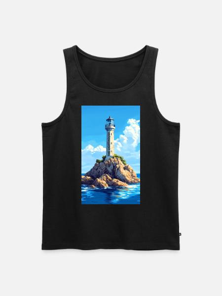 The lighthouse - Men's Premium Organic Tank Top - black