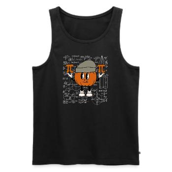 Groovy Pumpkin Pie Math Funny Halloween Pi Day - Men's Premium Organic Tank Top - black - Front - Michal (187cm)