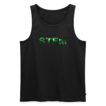 Digitale Matrix STEM Design Digital Matrix STEM - Männer Premium Bio Tank Top - Schwarz - Vorne - AI Model Male 178 light (178cm)