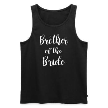 Brother Of The Bride Family Bridal Party - Männer Premium Bio Tank Top - Schwarz - Vorne - AI Model Male 178 light (178cm)
