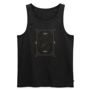 Zodiaque astrologique Zodiaque Cancer Design - Débardeur bio Premium Homme - noir - Devant - AI Model Male 178 light (178cm)