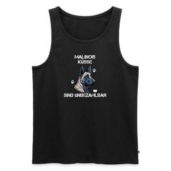 Malinois Küsse sind unbezahlbar belgian shepard - Männer Premium Bio Tank Top - Schwarz - Vorne - AI Model Male 178 light (178cm)