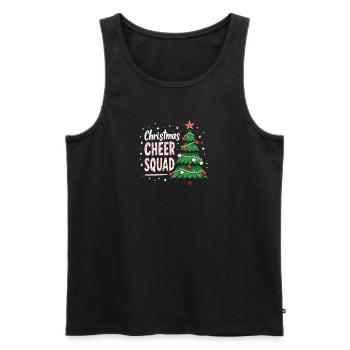 Noël joie cheer squad arbre plaisir - Débardeur bio Premium Homme - noir - Devant - AI Model Male 178 light (178cm)