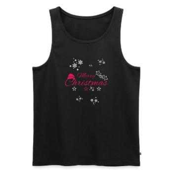 Weinachten - Männer Premium Bio Tank Top - Schwarz - Vorne - AI Model Male 178 light (178cm)