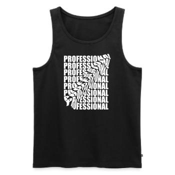 Professional - Männer Premium Bio Tank Top - Schwarz - Vorne - Michal (187cm)