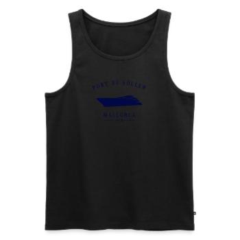 Port de Sóller Marina Mallorca Yacht Club - Men's Premium Organic Tank Top - black - Front - Michal (187cm)