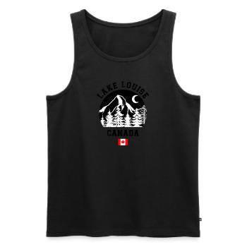 Skigebiet Lake Louise Kanadische Rocky Mountains - Männer Premium Bio Tank Top - Schwarz - Vorne - Michal (187cm)