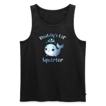 daddy's lil squirter inappropriate embarrassing - Men's Premium Organic Tank Top - black - Front - AI Model Male 178 light (178cm)