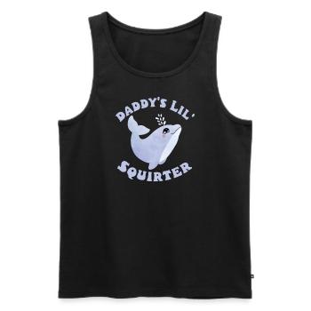 Funny dolphin daddy's lil squirter inappropriate - Men's Premium Organic Tank Top - black - Front - Michal (187cm)