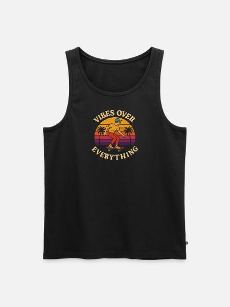 Skater vibes over everything - Men's Premium Organic Tank Top - black