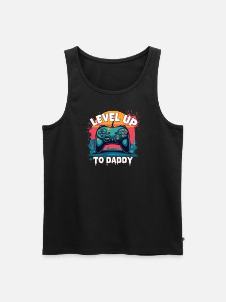 Level Up to Daddy - Men's Premium Organic Tank Top - black