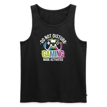Do Not Disturb Gaming - Männer Premium Bio Tank Top - Schwarz - Vorne - AI Model Male 178 light (178cm)