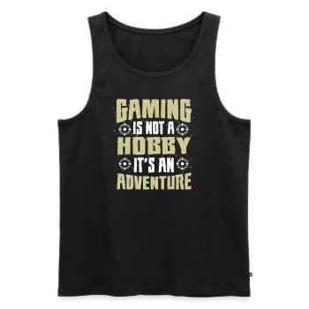 Gaming is an Adventure - Männer Premium Bio Tank Top - Schwarz - Vorne - AI Model Male 178 light (178cm)
