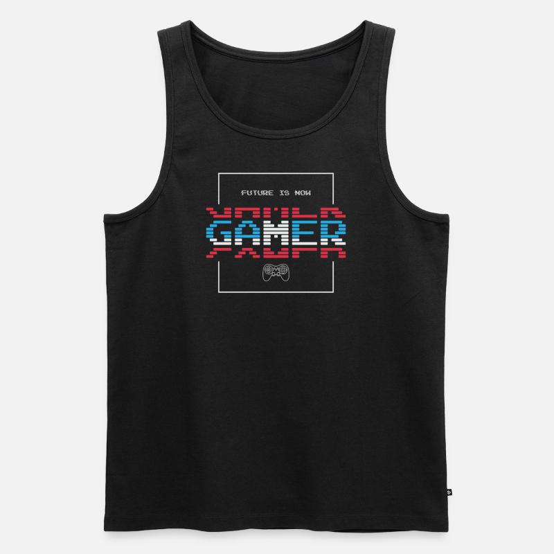 Future is Now Gamer - Männer Premium Bio Tank Top - Schwarz