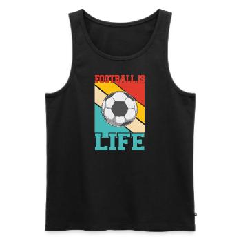 Le football, c’est la vie - Débardeur bio Premium Homme - noir - Devant - AI Model Male 178 light (178cm)