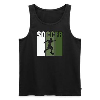 Soccer Boy Champion - Männer Premium Bio Tank Top - Schwarz - Vorne - AI Model Male 178 light (178cm)