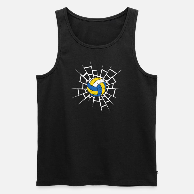 Le volleyball perce - Débardeur bio Premium Homme - noir