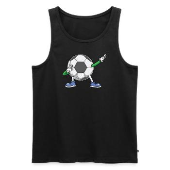 Dabbing Soccer Ball - Männer Premium Bio Tank Top - Schwarz - Vorne - AI Model Male 178 light (178cm)