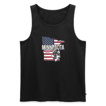 Minnesota Vereinigte Staaten Vintage Souvenir - Männer Premium Bio Tank Top - Schwarz - Vorne - AI Model Male 178 light (178cm)