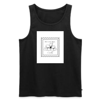 Bali Vibe - Tropische Hibiskusblüte - Männer Premium Bio Tank Top - Schwarz - Vorne - Michal (187cm)