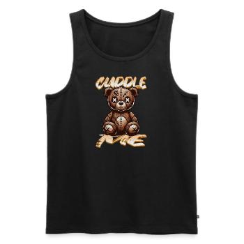 Cuddle me Bear - Men's Premium Organic Tank Top - black - Front - AI Model Male 178 light (178cm)