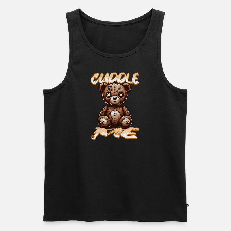 Cuddle me Bear - Männer Premium Bio Tank Top - Schwarz