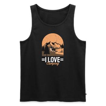 I Love Camping Under the Stars - Men's Premium Organic Tank Top - black - Front - AI Model Male 178 light (178cm)