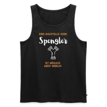 Spengler Bauspengler Karrosseriespengler - Männer Premium Bio Tank Top - Schwarz - Vorne - Michal (187cm)