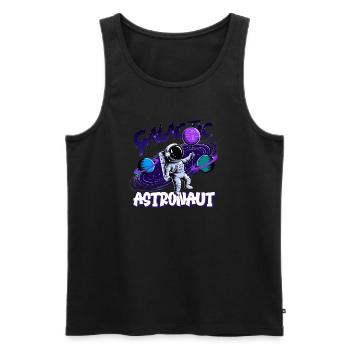 Galactic Astronaut Balloon - Männer Premium Bio Tank Top - Schwarz - Vorne - AI Model Male 178 light (178cm)