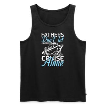 fathers don't let childrens cruise alone - Männer Premium Bio Tank Top - Schwarz - Vorne - AI Model Male 178 light (178cm)